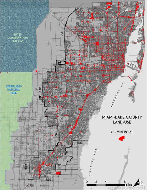 Commercial Land-Use in Miami-Dade. Source: Matthew Toro. 2014.