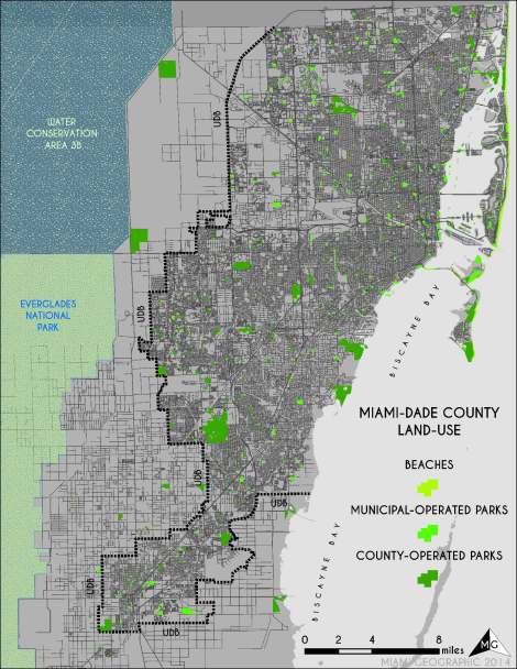 Park Land-Use in Miami-Dade. Source: Matthew Toro. 2014.