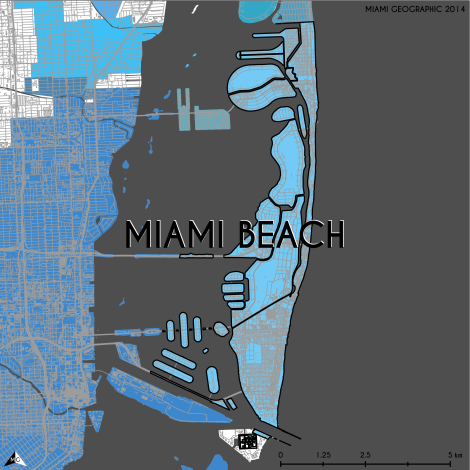 Miami-Dade Municipality: Miami Beach, 2014. Source: Matthew Toro. 2014. [Note: Data used carry some minor geometric inaccuracies/errors. Not to be used for legal purposes.]